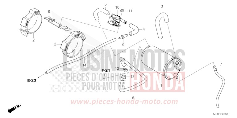 CUVETTE de Hornet 750 GLINT WAVE BLUE METALLIC (B197) de 2025
